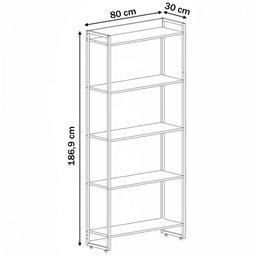Conjunto Home Office 3 Peças Industry com Mesa em L, Estante e Cadeira Nogal/preto - Pnr Móveis - 4
