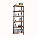 Ver imagem 3 de Kit 2 Estantes Livreiro Multiuso Estilo Industrial 180cm 6 Prateleiras Trento Demolição - Artefamol