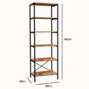 Ver imagem 5 de Kit 2 Estantes Livreiro Multiuso Estilo Industrial 180cm 6 Prateleiras Trento Demolição - Artefamol