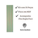 Ver imagem 4 de Kit Revestimento Ripado 50 Placas Adesiva 45 X 11 Cm em Mdf:verde