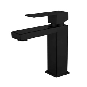 Torneira Monocomando Lavabo Banheiro Bica Baixa Santorini Preta Demima
