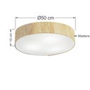 Ver imagem 2 de Plafon Luminária de teto decorativa para casa, MD-3076 nórdicas em tecido e madeira 3 lâmpadas - Lin
