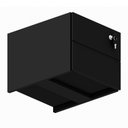 Ver imagem 4 de Gaveteiro Suspenso 33cm x 40cm 2 Gavetas com Chave para Mesa Escrivaninha de Escritório Corporate Preto