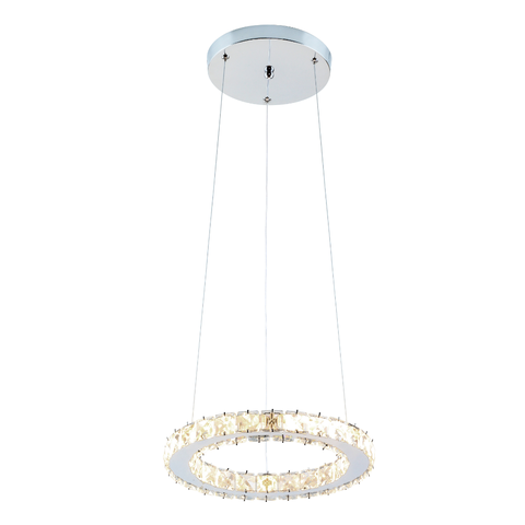 Pendente Moderno Led Cristal Vision 30cm 3000k