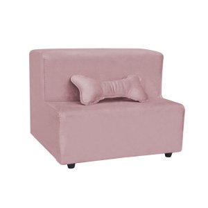 Escada Pet 2 Degraus para Cachorros Almofadada em Veludo Várias Cores Rampa Brinde Pet Luxo Conforto
