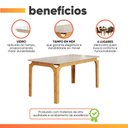 Ver imagem 5 de Mesa Sala de Jantar 1,60m Tampo em Vidro Mel