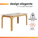 Ver mais imagens de Mesa Sala de Jantar 1,60m Tampo em Vidro Mel