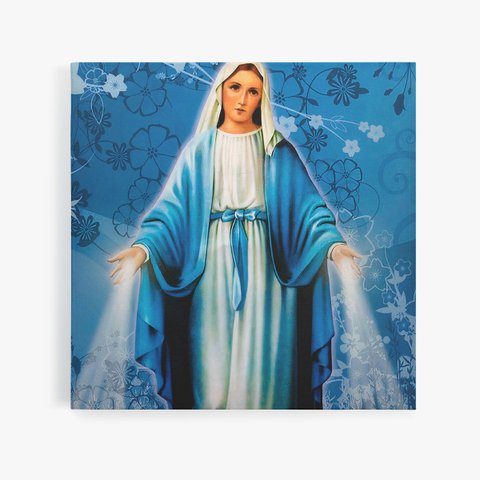 Nossa Senhora Das Graças Católica Quadro Canvas 60x60cm