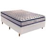 Cama Box Casal: Colchão Molas Ensacadas Paropas Master Blue + Base Crc Rústico White(138x188) - 1
