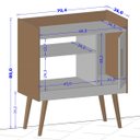 Ver imagem 4 de Balcão Aparador Buffet Para Café 01 Porta B02 Branco - Lyam Decor