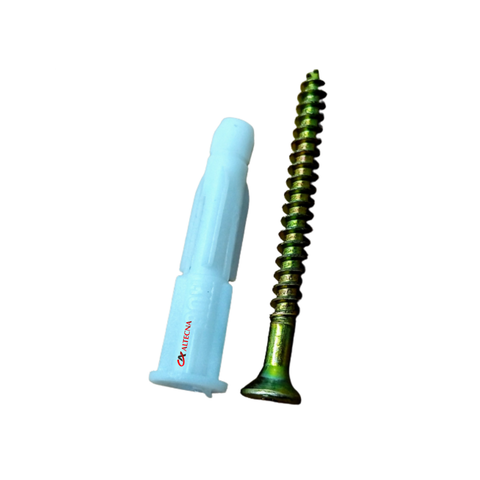 Bucha Mu 6mm Bloco Tijolo Drywall + Parafuso Phs 100 Pçs