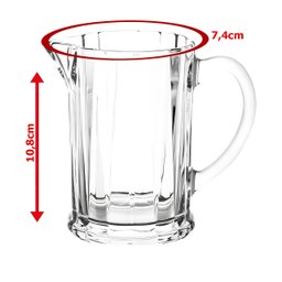 Jarra Leiteira Pequena de Cristal Radial 290ml - 2