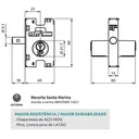 Ver imagem 3 de Fechadura 3f 3041 Porta de Vidro Bater Cilindro Redondo Cromada