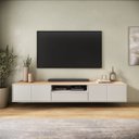 Ver imagem 1 de Rack para TV até 75 Polegadas Suspenso 100% MDF 220cm Astro Yescasa Bege Off White