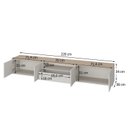 Ver imagem 3 de Rack para TV até 75 Polegadas Suspenso 100% MDF 220cm Astro Yescasa Bege Off White