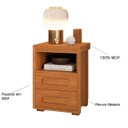 Ver imagem 2 de Mesa de Cabeceira 2 Gavetas Lóquio 100% Mdf - Casa Chick Nature