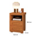 Ver imagem 7 de Mesa de Cabeceira 2 Gavetas Lóquio 100% Mdf - Casa Chick Nature