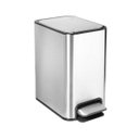 Ver imagem 1 de Lixeira com Pedal Piso Docol Flat 7l Aço Inox Balde Removível