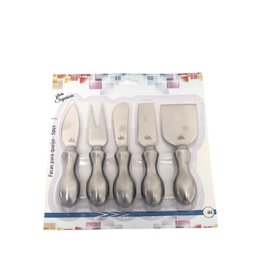 Jogo de Cortadores Facas para Queijo 5 Peças Aço Inox - 1