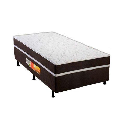 Cama Box Conjugado Solteiro: Colchão Ortopédico UniPremium Vip Brown (88x188x50) Polar