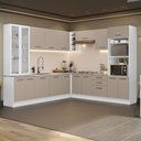 Ver imagem 1 de Armário de Cozinha Completa 549cm Branco/crema Agata Madesa 01