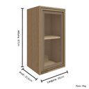 Ver imagem 3 de Armário Aéreo de Cozinha Vitoria 01 Porta de Vidro 35cm