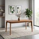 Ver imagem 2 de Mesa de Jantar Ficus 20508 4 Lugares Retangular Tampo MDF 160x80cm Marrom Milani Movelaria