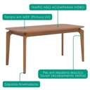 Ver imagem 5 de Mesa de Jantar Ficus 20508 4 Lugares Retangular Tampo MDF 160x80cm Marrom Milani Movelaria