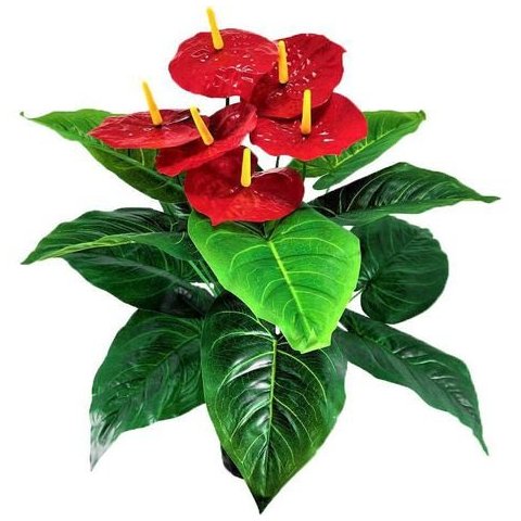 Árvore Planta artificial Antúrio 65cm Para Vasos