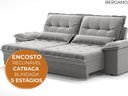 Ver imagem 7 de Sofá Bergamo 2,30m Retrátil e Reclinável Veludocristal Cinza - Netsofas