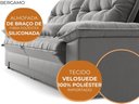 Ver imagem 5 de Sofá Bergamo 2,30m Retrátil e Reclinável Veludocristal Cinza - Netsofas