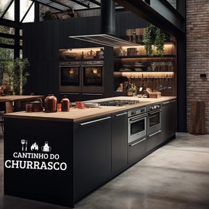 Adesivo Decorativo Parede Cantinho do Churrasco Açougue Supermercado Kanto Store Adesivo de Parede B