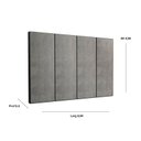 Ver imagem 2 de Painel Cama Box Valence 0,90 Tecido Suede Cor Cinza - Comprar Moveis em Casa