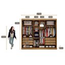 Ver imagem 2 de Guarda Roupa Casal Atlanta 3 Portas 6 Gavetas Cumaru 23 com Espelho – Novo Horizonte