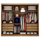 Ver imagem 3 de Guarda Roupa Casal Atlanta 3 Portas 6 Gavetas Cumaru 23 com Espelho – Novo Horizonte