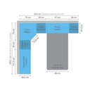 Ver imagem 3 de Guarda Roupa de Canto Solteiro 11 Portas 4 Gavetas com Cabeceira Master Luciane Móveis