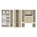 Ver imagem 2 de Guarda Roupa de Canto Solteiro 11 Portas 4 Gavetas com Cabeceira Master Luciane Móveis