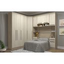 Ver imagem 1 de Guarda Roupa de Canto Solteiro 11 Portas 4 Gavetas com Cabeceira Master Luciane Móveis