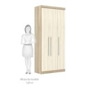 Ver imagem 4 de Guarda Roupa de Canto Solteiro 11 Portas 4 Gavetas com Cabeceira Master Luciane Móveis