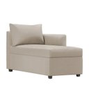 Ver imagem 2 de Recamier Divã Londres 140cm L/esquerdo Linho Bege - Inova Decor