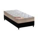 Ver imagem 1 de Conjunto Box Solteiro: Colchão Molas Castor Bonnel Revolution + Base Crc Suede Black(88x188)
