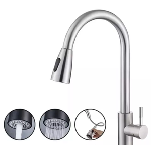 Torneira Gourmet Inox Bancada Pia de Cozinha Extensor Flexível Misturador Monocomando