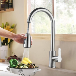 Torneira Gourmet Inox Bancada Pia de Cozinha Extensor Flexível Misturador Monocomando - 3