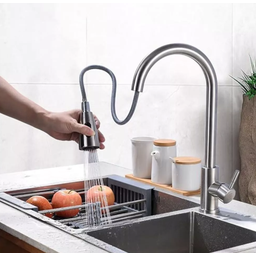 Torneira Gourmet Inox Bancada Pia de Cozinha Extensor Flexível Misturador Monocomando - 2