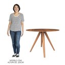 Ver imagem 5 de Mesa de Jantar 4 Lugares Redonda 107cm 100%MDF Grécia R02 Nogueira - Mpozenato