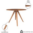 Ver imagem 3 de Mesa de Jantar 4 Lugares Redonda 107cm 100%MDF Grécia R02 Nogueira - Mpozenato