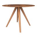 Ver imagem 1 de Mesa de Jantar 4 Lugares Redonda 107cm 100%MDF Grécia R02 Nogueira - Mpozenato
