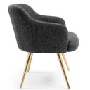 Ver imagem 7 de Kit 2 Poltronas Decorativa Pés Palito D'Ouro Jade D02 Linho Chumbo C-469 - Lyam Decor