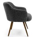 Ver imagem 6 de Poltrona Decorativa Pés Palito Jade D02 Linho Chumbo C-469 - Lyam Decor