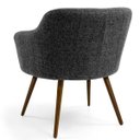 Ver imagem 4 de Poltrona Decorativa Pés Palito Jade D02 Linho Chumbo C-469 - Lyam Decor